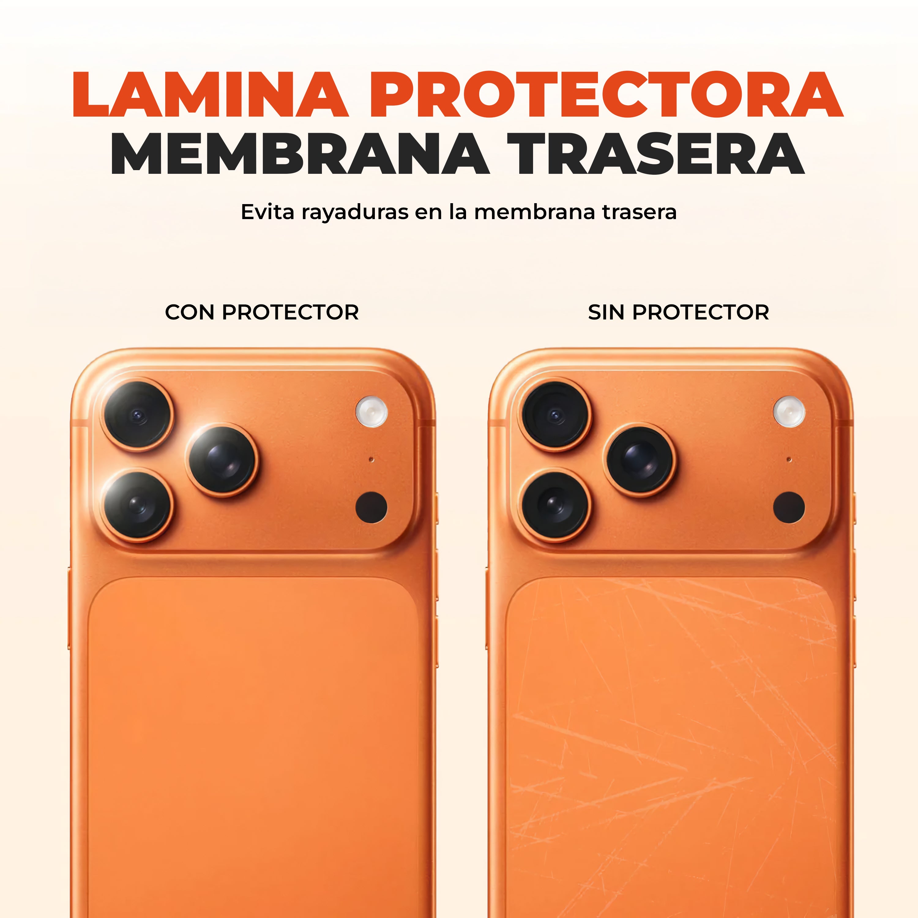 Pack Protector de Membrana Trasera + Módulo de Cámara iPhone 17 Pro max