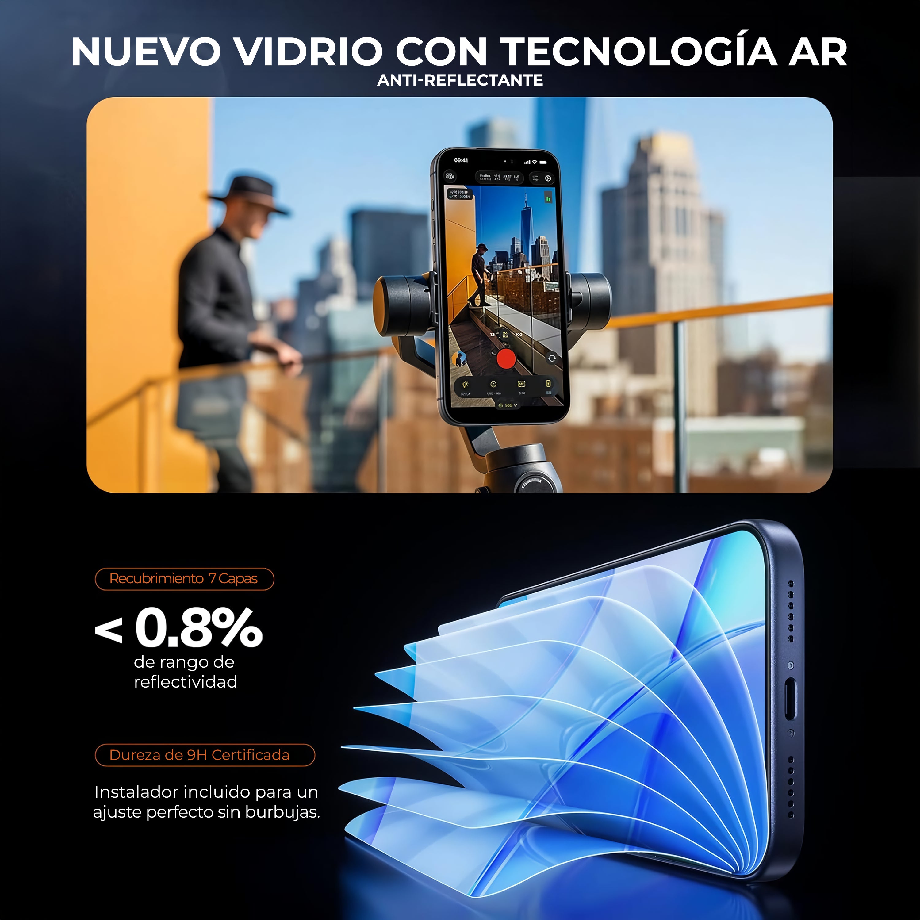 Protector de Pantalla AR-Anti reflectante iPhone 17 Pro