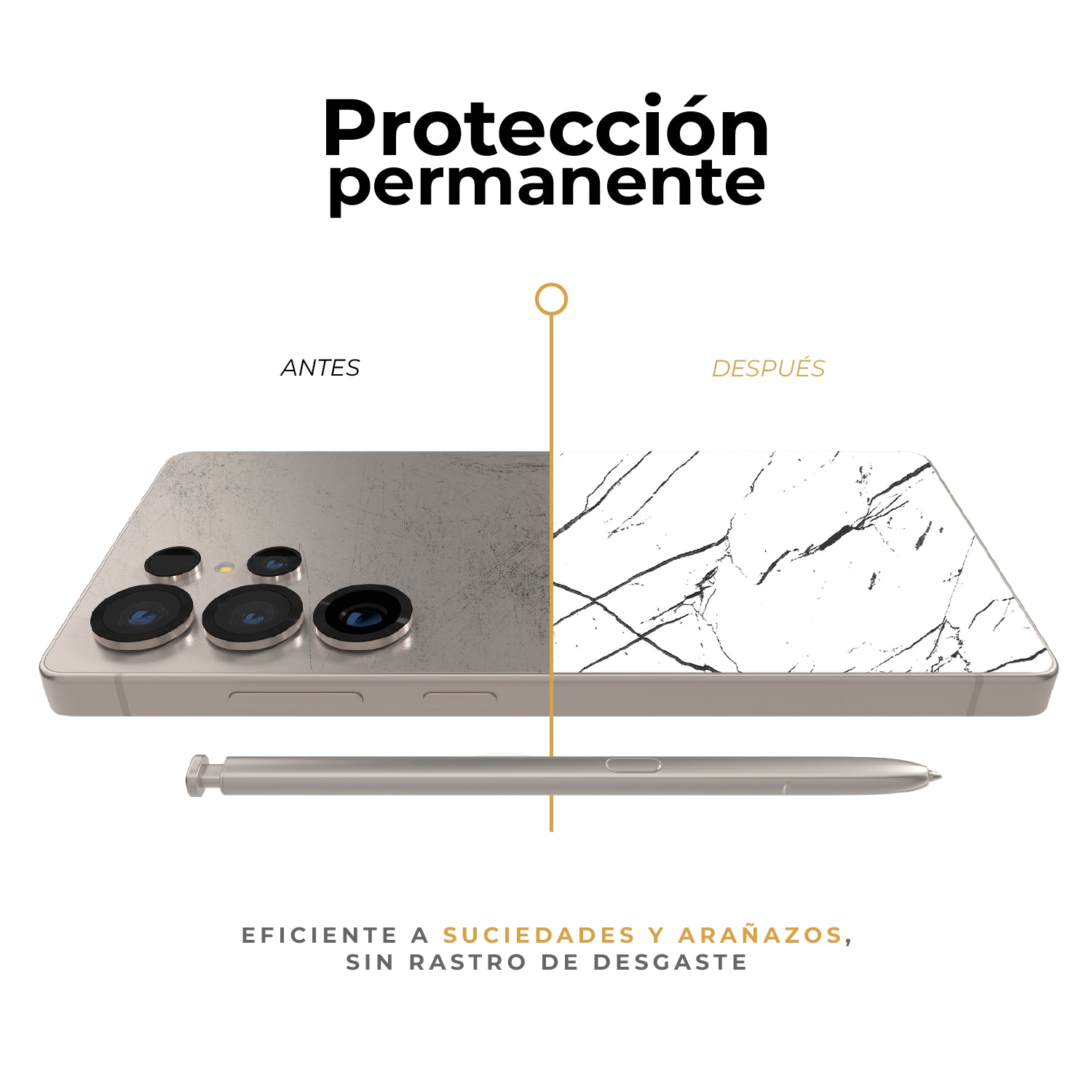 Skin Premium Mármol Nero - Galaxy S25 Ultra