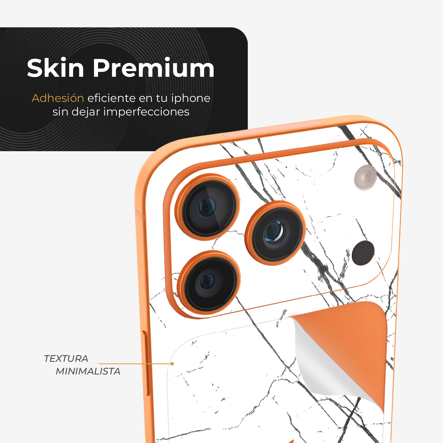 iPhone 17 Pro Max Skin Premium - Mármol Nero