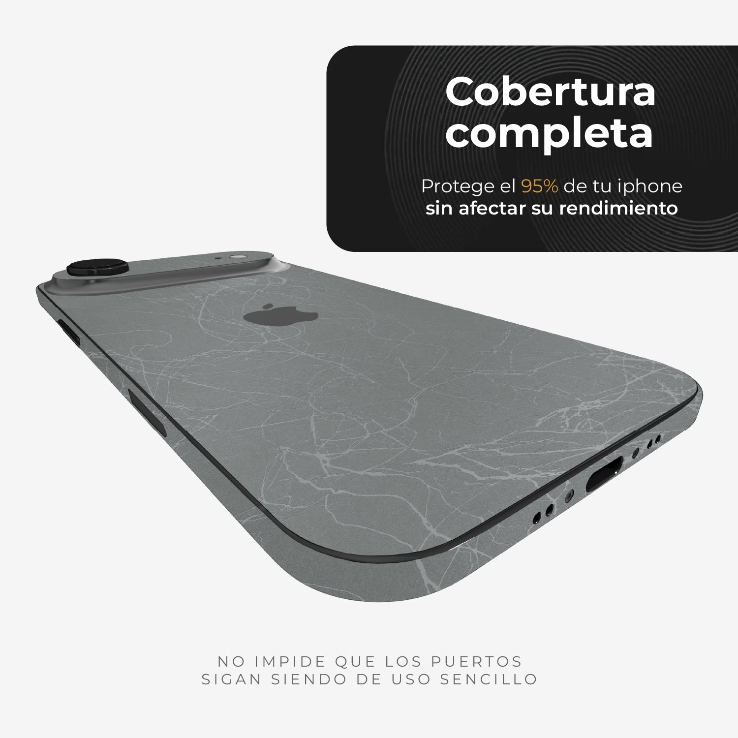 iPhone Air Skin Premium - Venom Plata 3D