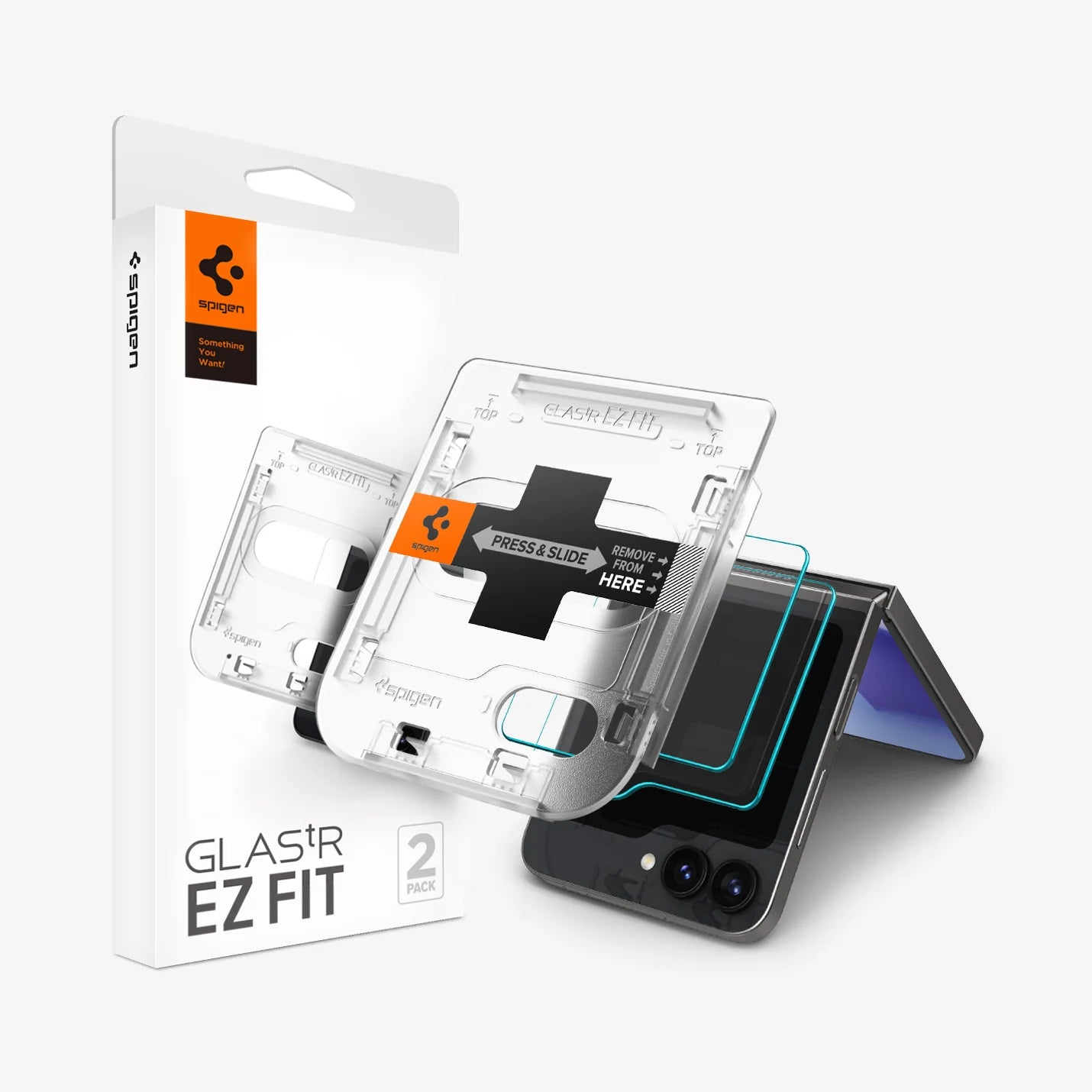 Protector de Pantalla Externa Spigen GLAS.tR EZ Fit - Galaxy Z Flip6 ( 2pack )