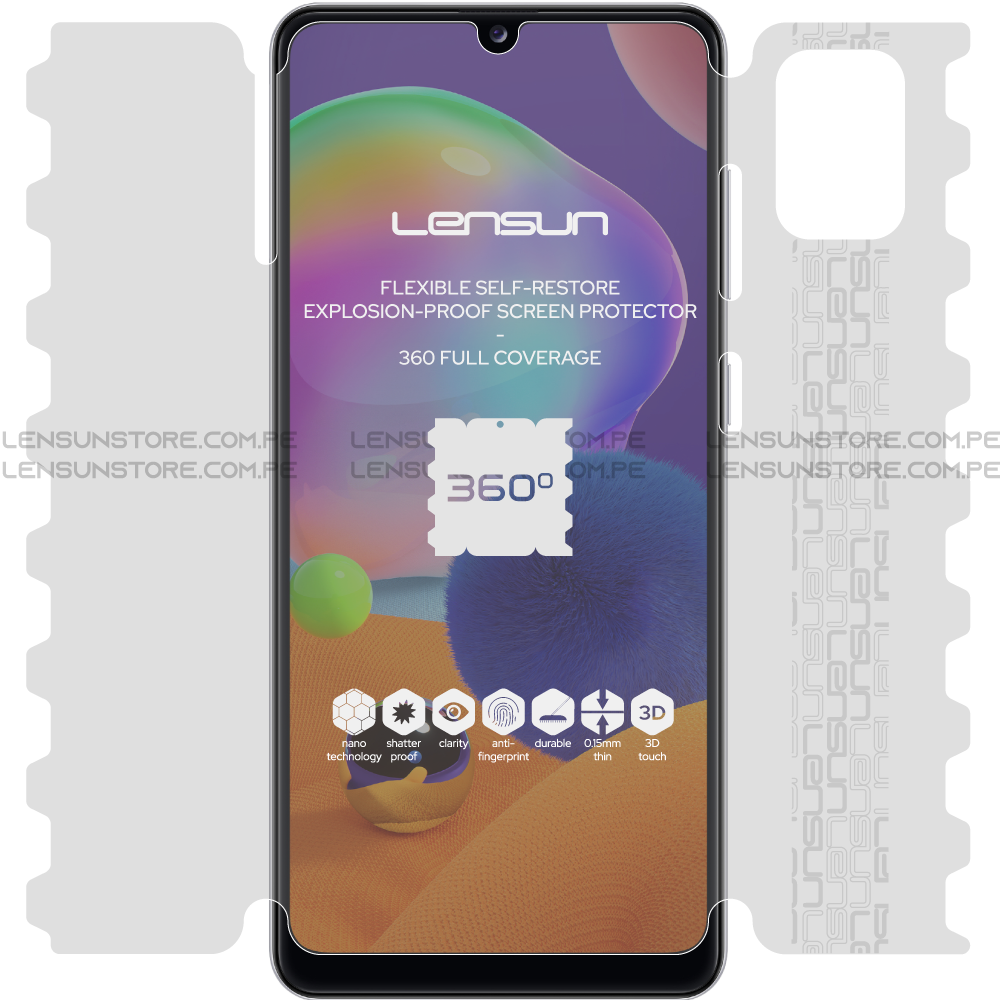 Lensun 360 Selfrestore Protector de Pantalla Completa Samsung Galaxy A31