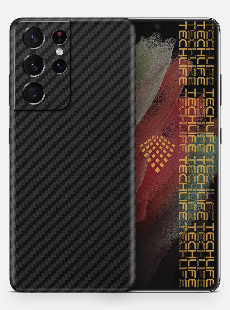 Skin Premium Black 3D Carbon para Samsung Galaxy S21 Ultra