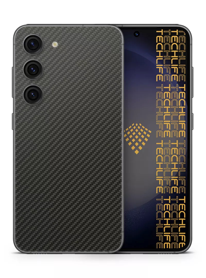 Skin Black 3D Carbon para Galaxy S23 Plus