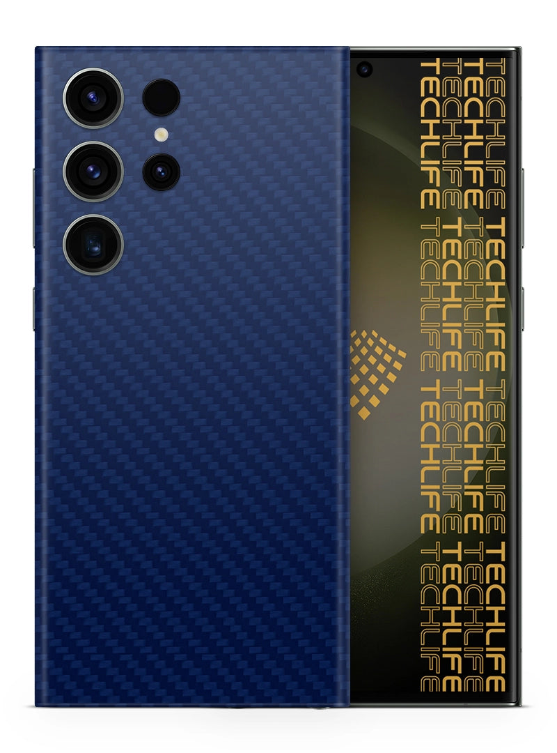 Skin Premium Fibra De Carbono Azul Samsung Galaxy S23 Ultra