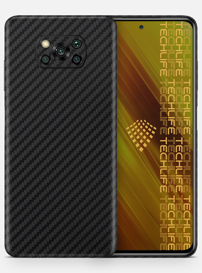Skin Black 3D Carbon para Poco X3
