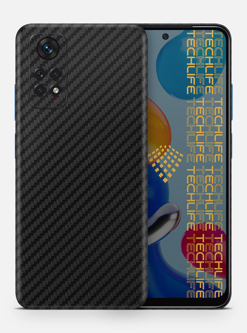 Skin Black 3D Carbon para Redmi Note 11