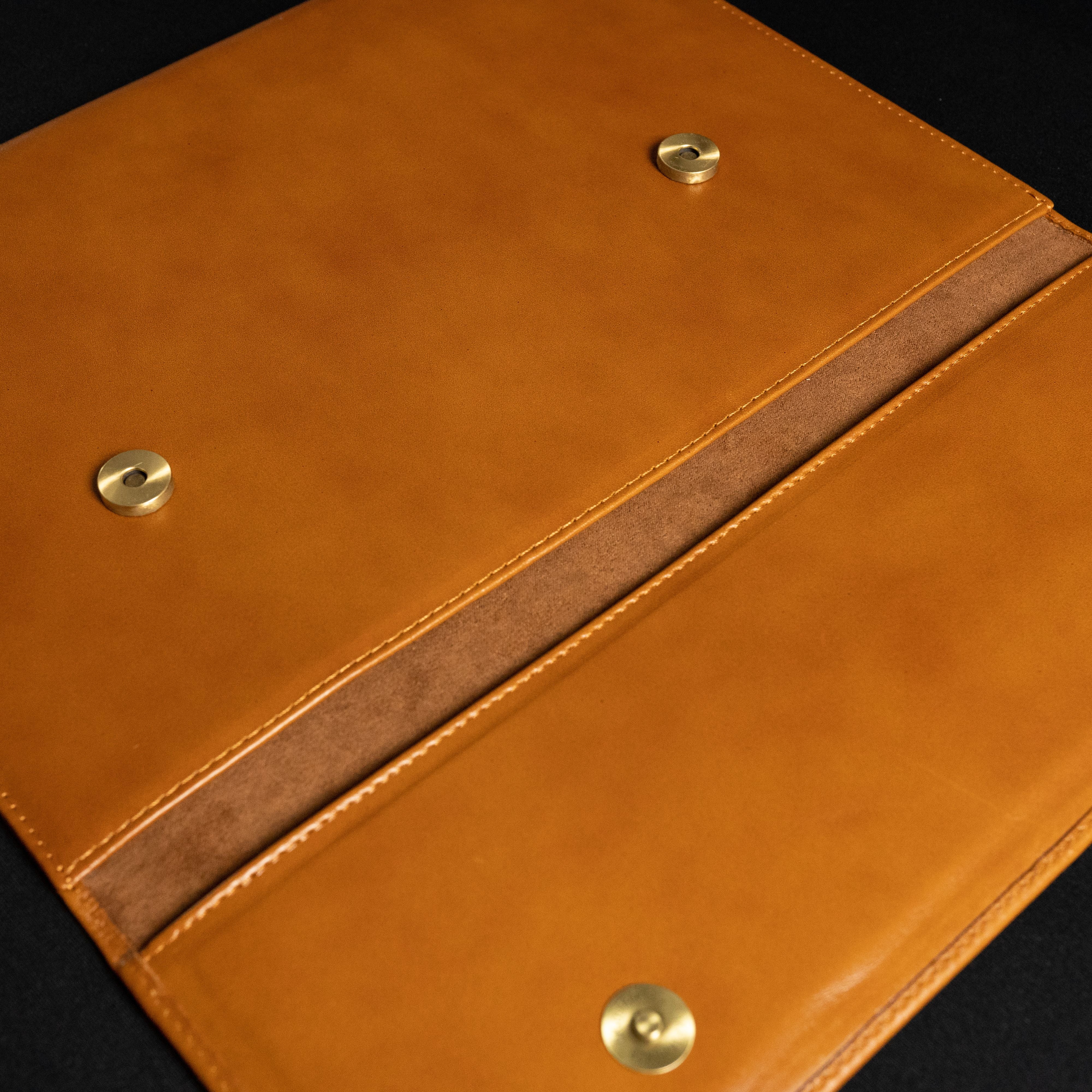 Elite Sleeve - Bolso de Mano para Documentos,Tabletas Cuero Genuino