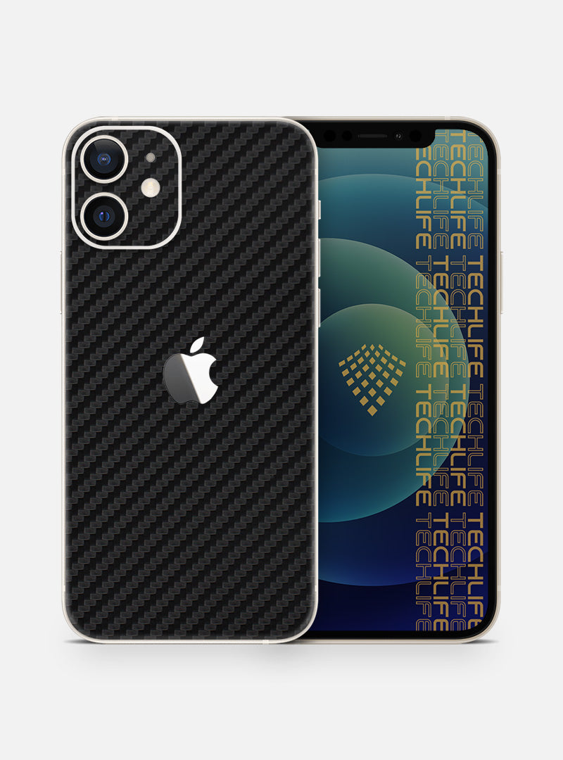 Skin Black 3D Carbon para iPhone 12