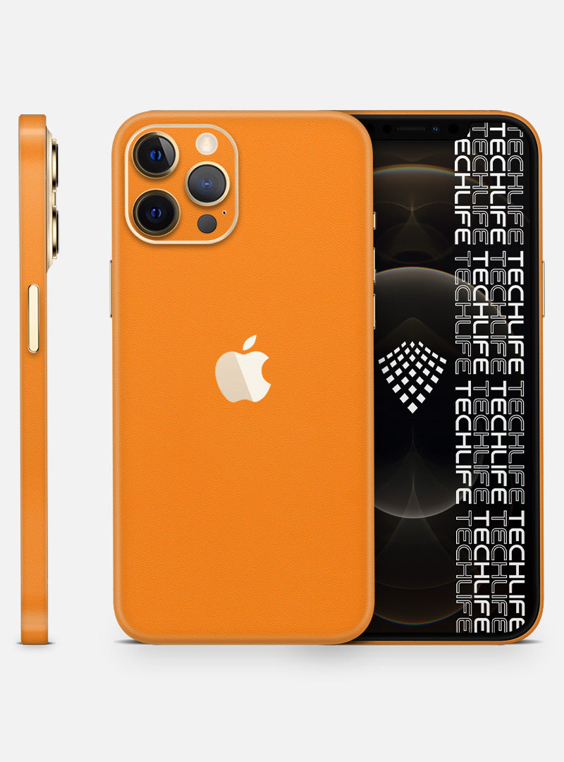 Skin Premium Alcantara anaranjado iPhone 12 Pro