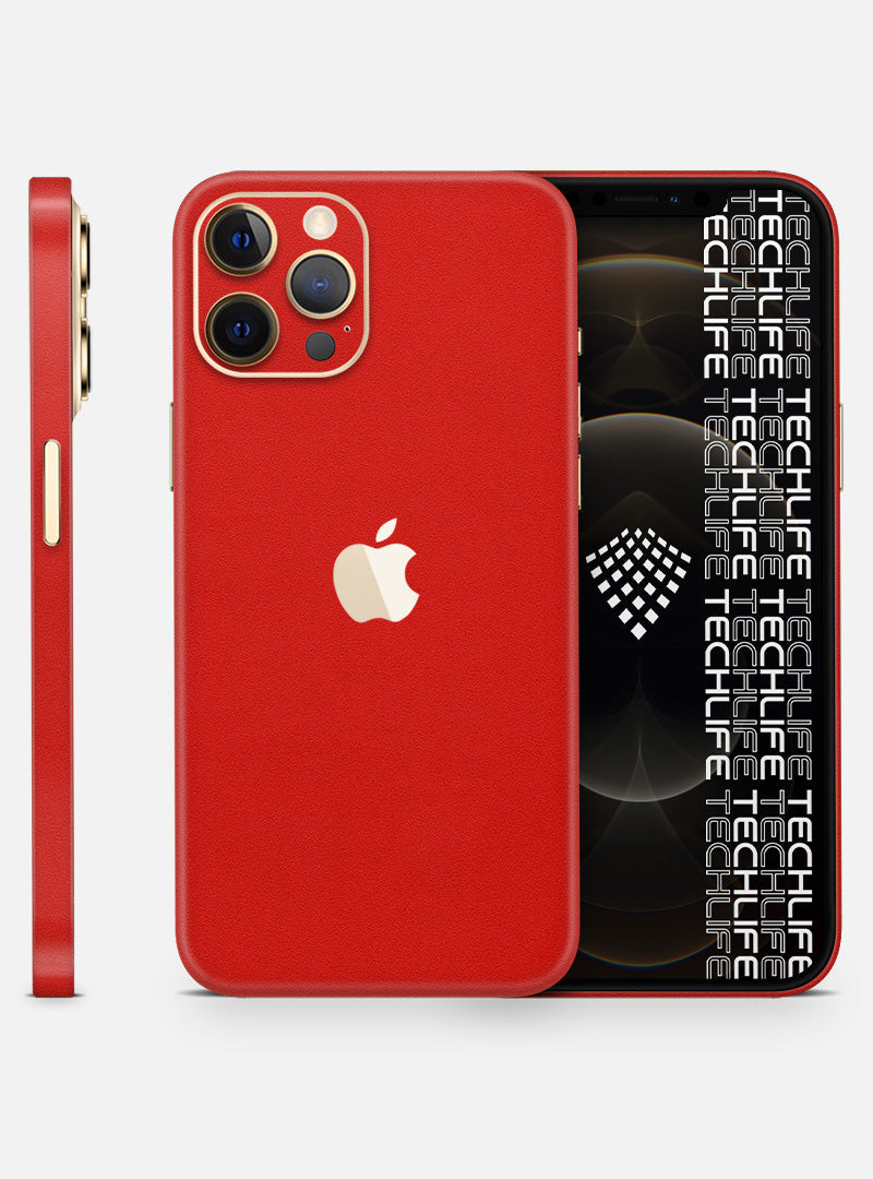 Skin Premium Alcantara Rojo iPhone 12 Pro
