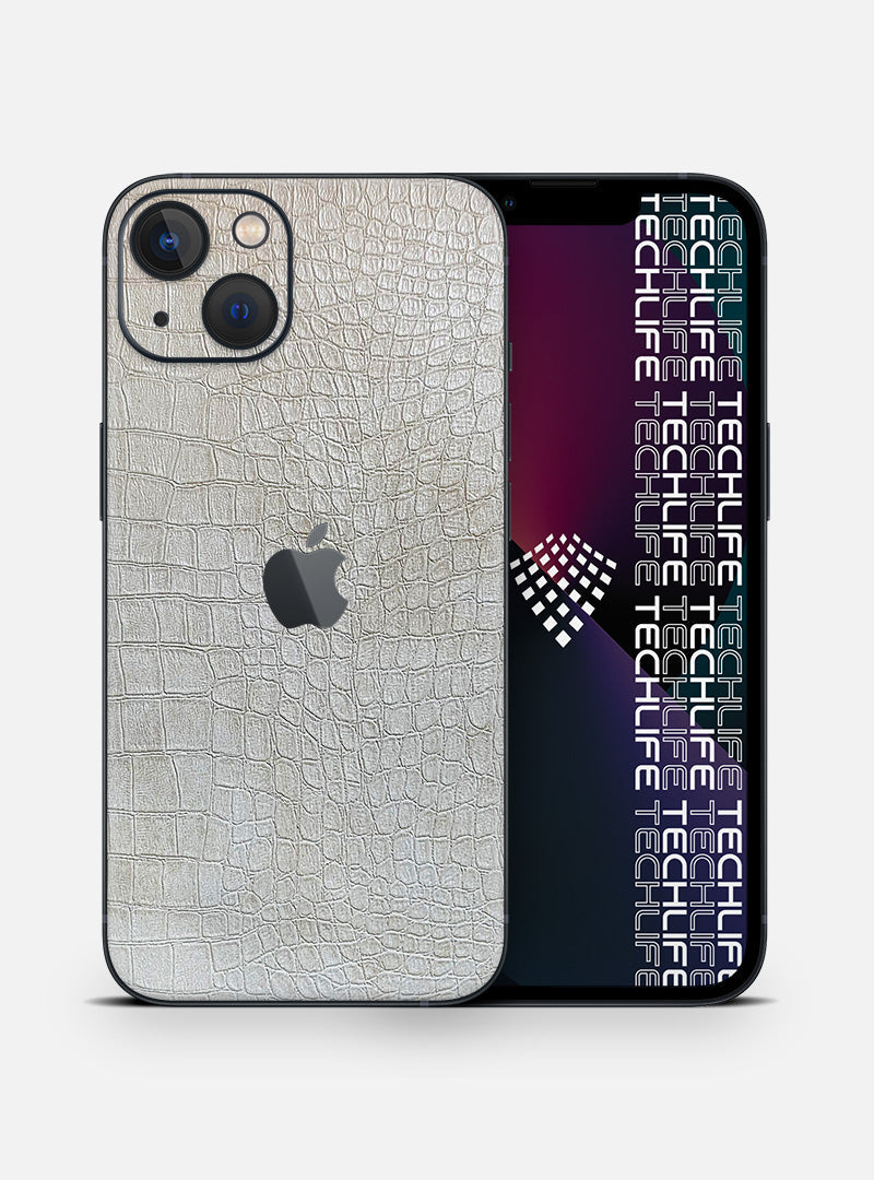Skin Leather Reptile White para iPhone 13 Mini