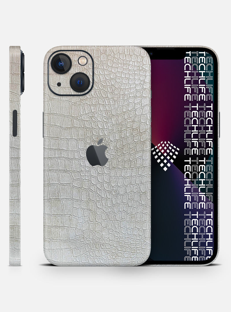 Skin Leather Reptile White para iPhone 13 Mini