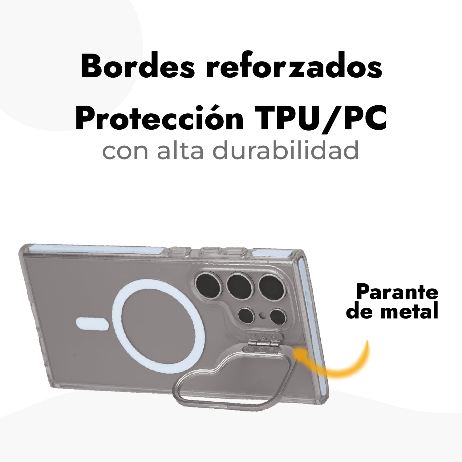 Case Stand + Vidrio Templado 9H + Protector de cámaras - Galaxy S24 Ultra
