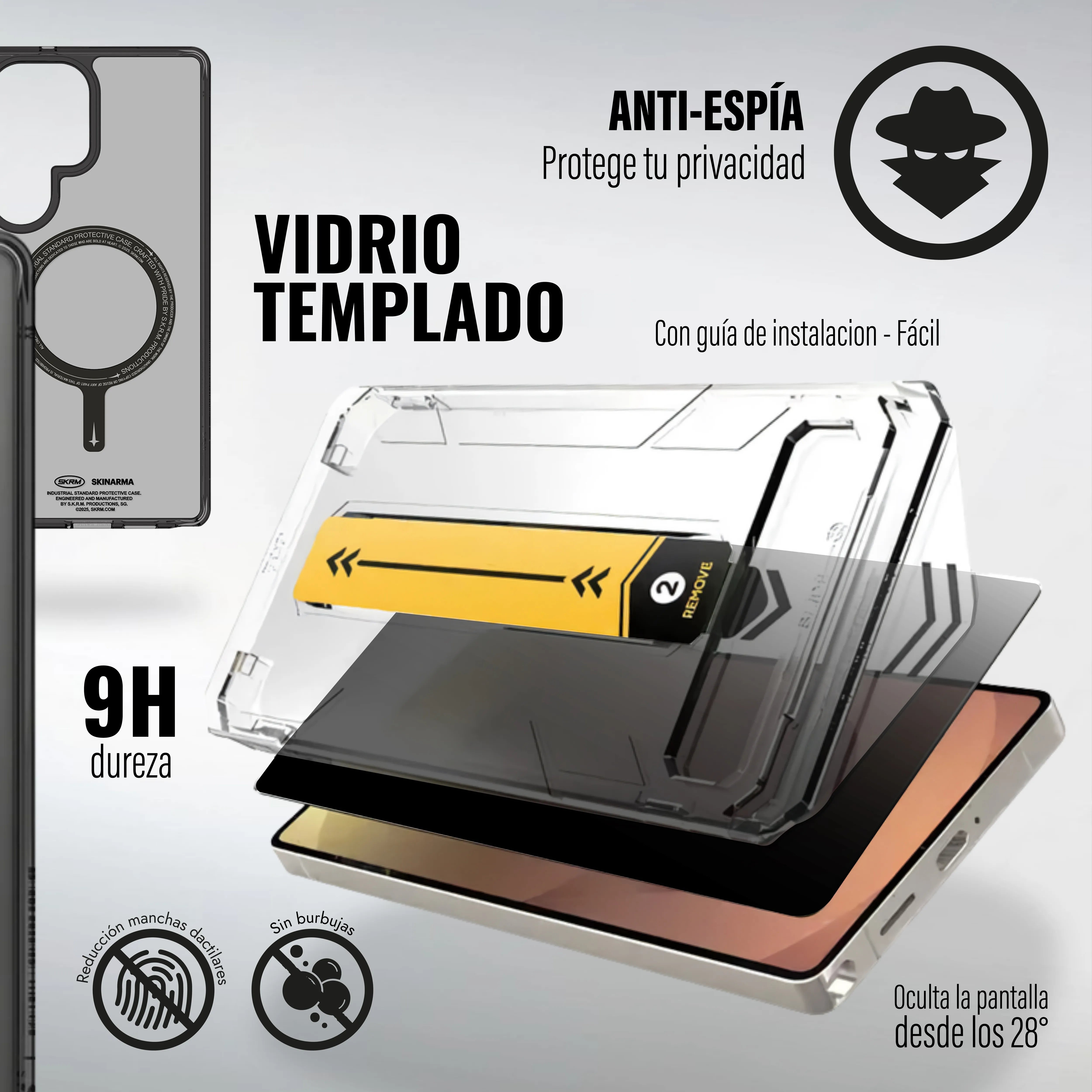 Case Magsafe  + Vidrio Anti-espía - Galaxy S25 Ultra