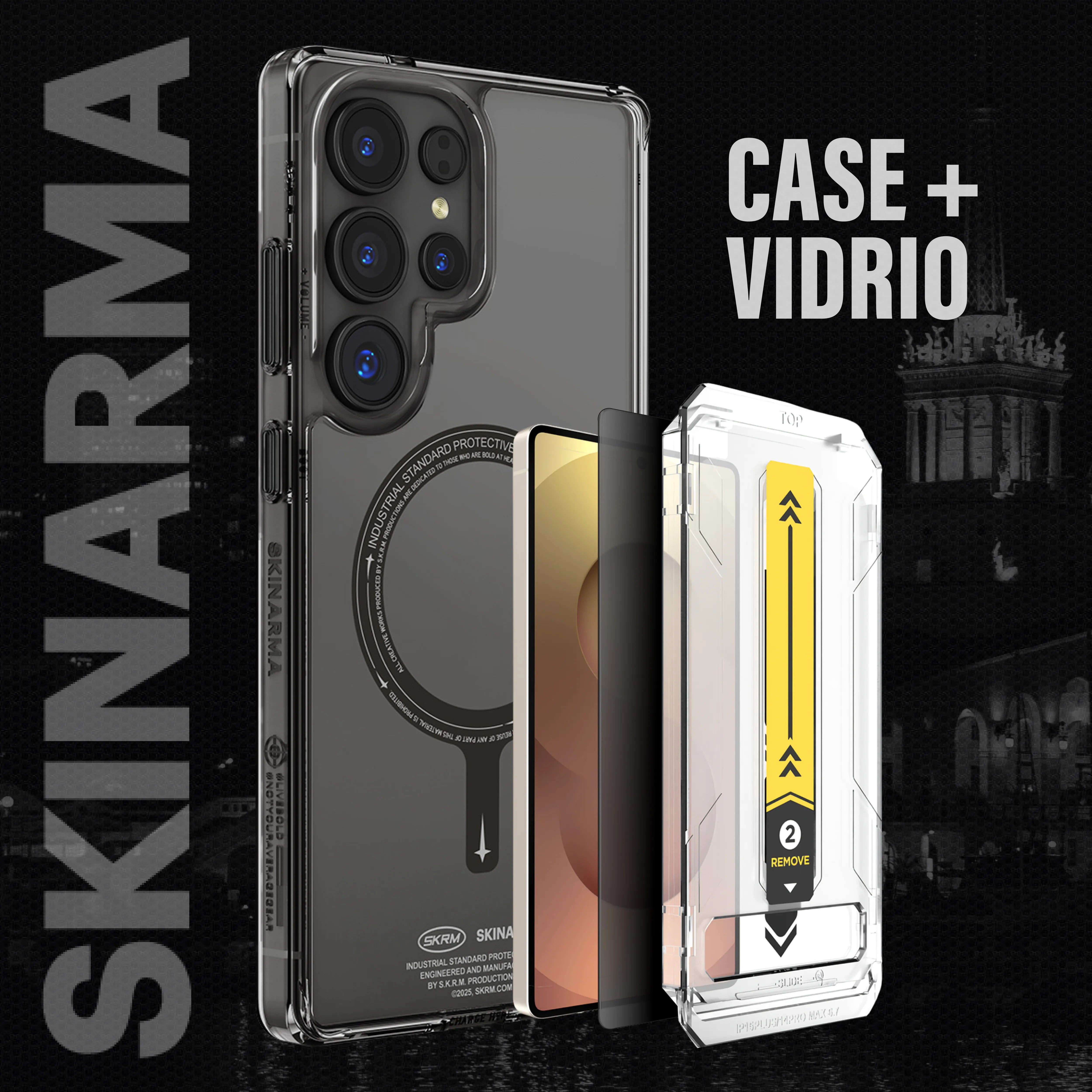Case Magsafe  + Vidrio Anti-espía - Galaxy S25 Ultra