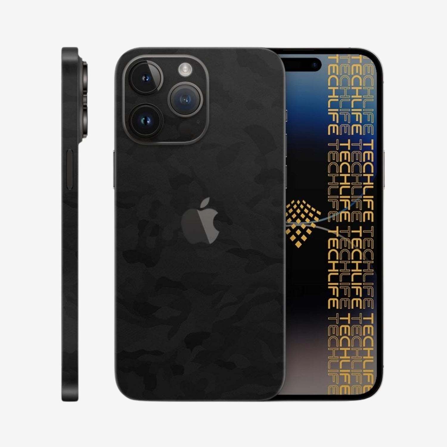 Skin Premium Camuflaje Espectro Negro iPhone 15 Pro Max