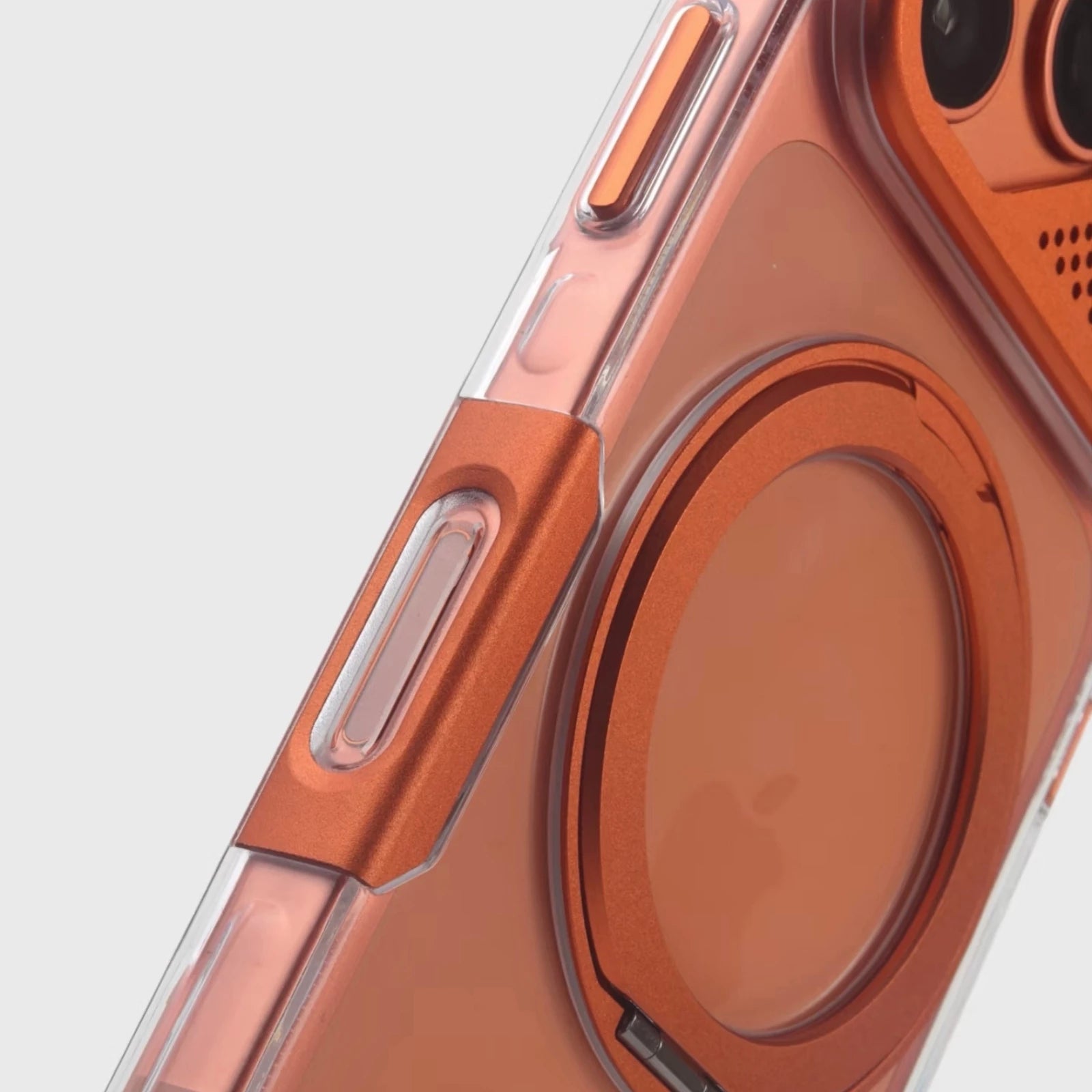 Case Trasnparente Zero Yellow Stand  iPhone 17 Pro Max (Magsafe)