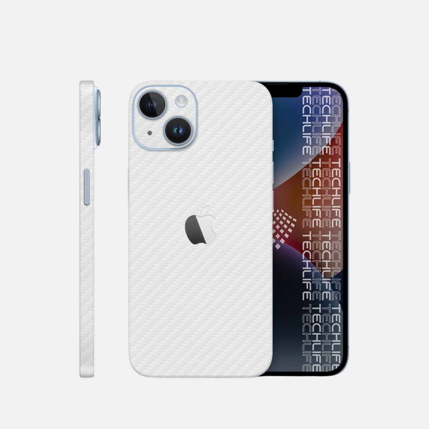 Skin Silver Fibra Carbono iPhone 15