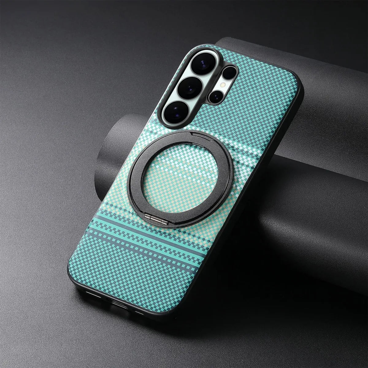 Case Diseño Fibra Con Parante Giratorio Galaxy A56 (Magsafe)