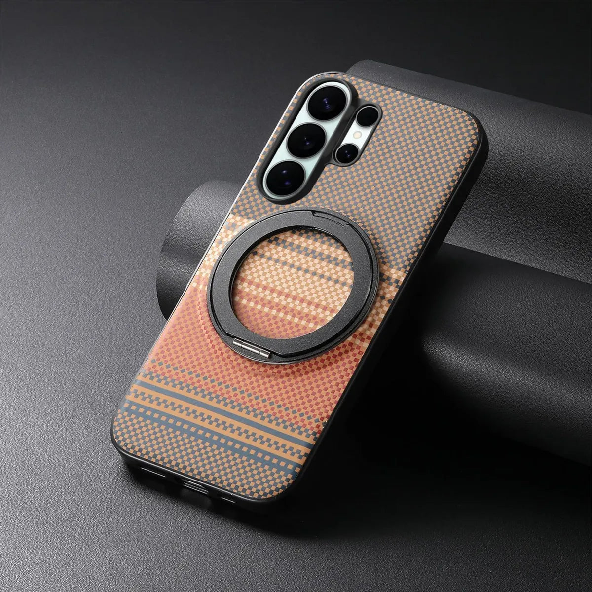 Case Diseño Fibra Con Parante Giratorio Galaxy A56 (Magsafe)