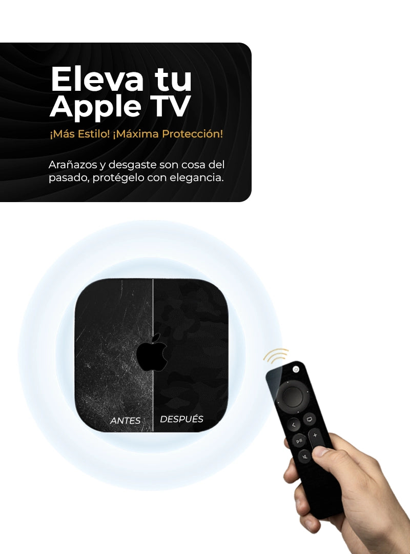 Skin Premium Camuflado Nocturno Apple TV 4K - 3G + Control