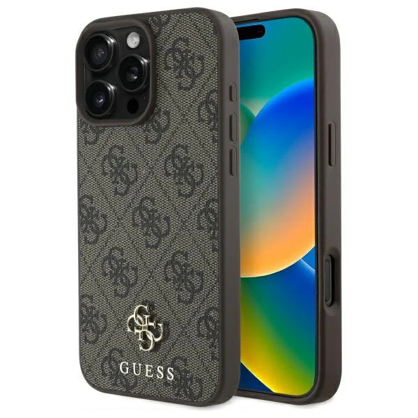 Case Guess Classic Logo iPhone 16 Pro Max| 4G Colección Brown