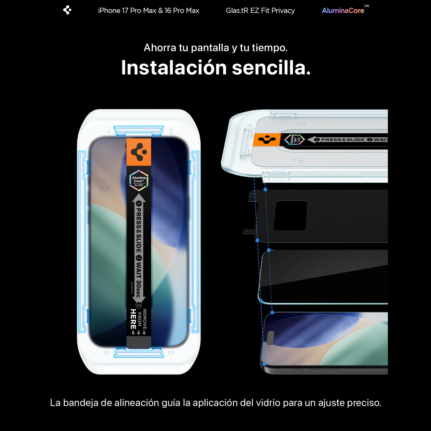 Spigen EZ FIT GLAS.tR Privacy iPhone 17 Pro Max / iPhone 16 Pro Max (2 UND)