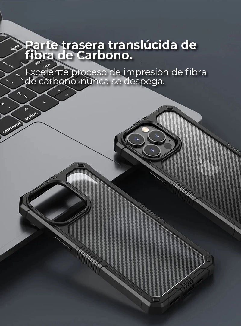 Case Antishock Carbono Transparente iPhone 14 Pro Max