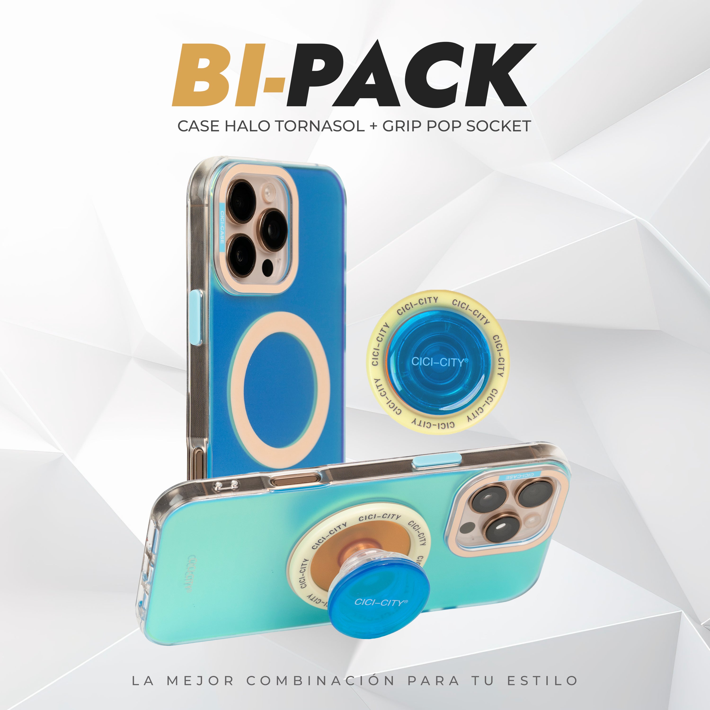 BIPACK CASE HALO + POP SOCKET / IPHONE 16 PRO MAX