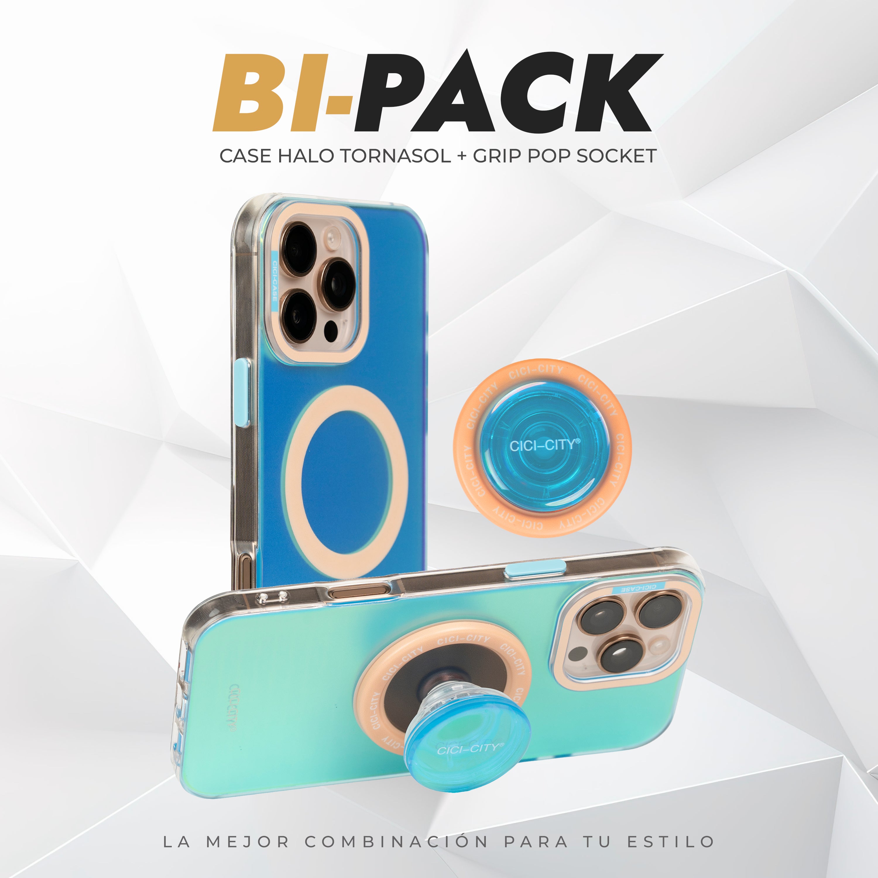 BIPACK CASE HALO + POP SOCKET / IPHONE 16 PRO MAX