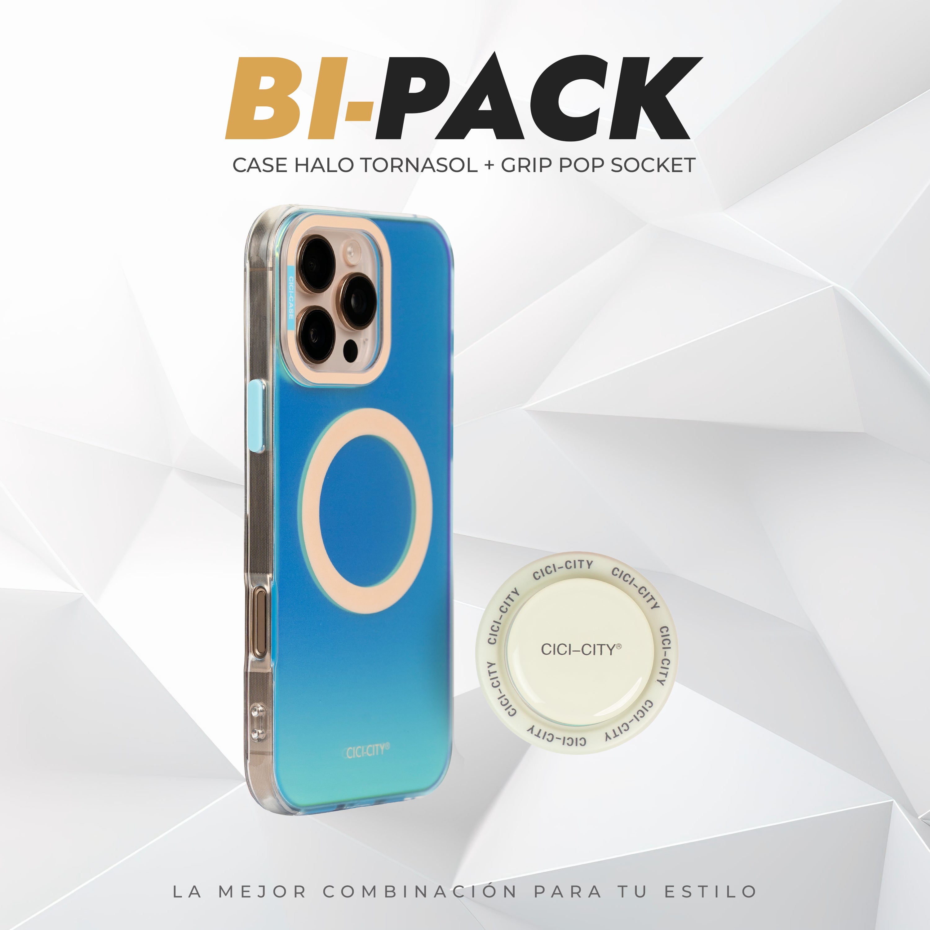 BIPACK CASE HALO + POP SOCKET / IPHONE 16 PRO MAX