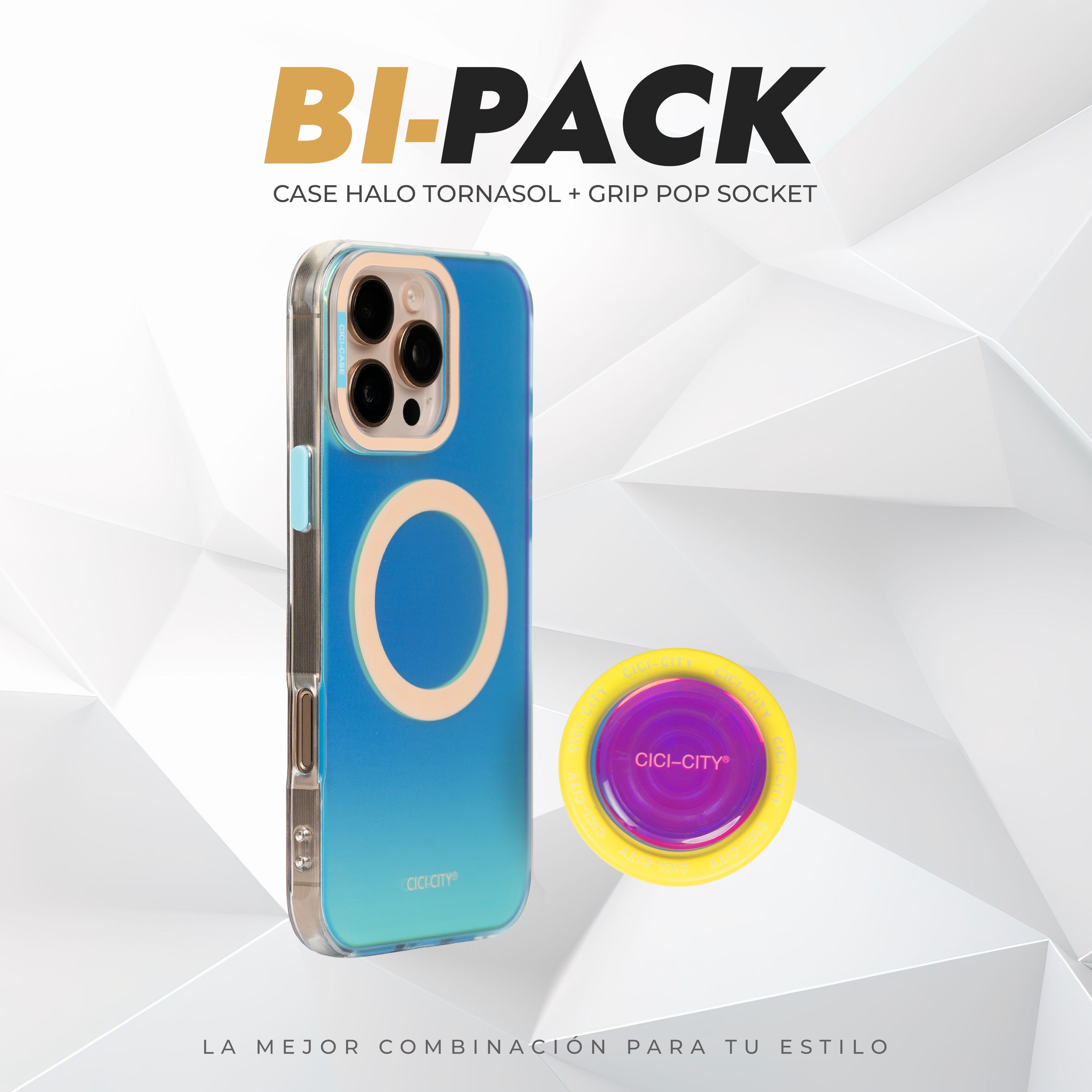 BIPACK CASE HALO + POP SOCKET / IPHONE 16 PRO MAX