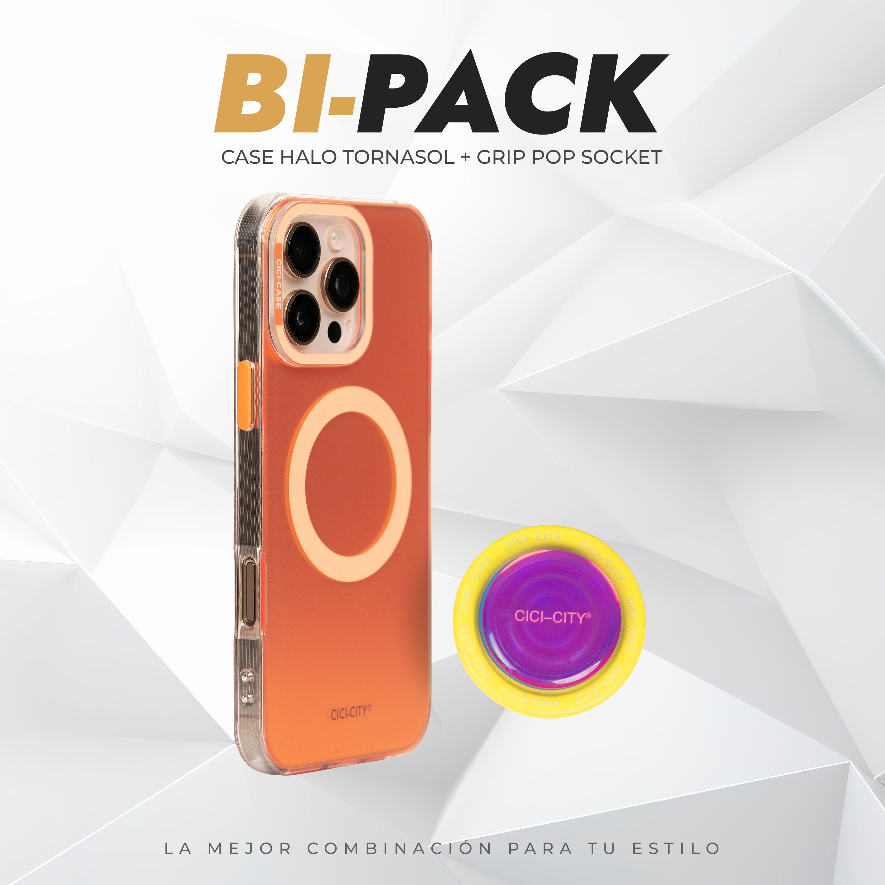 BIPACK CASE HALO + POP SOCKET / IPHONE 16 PRO MAX