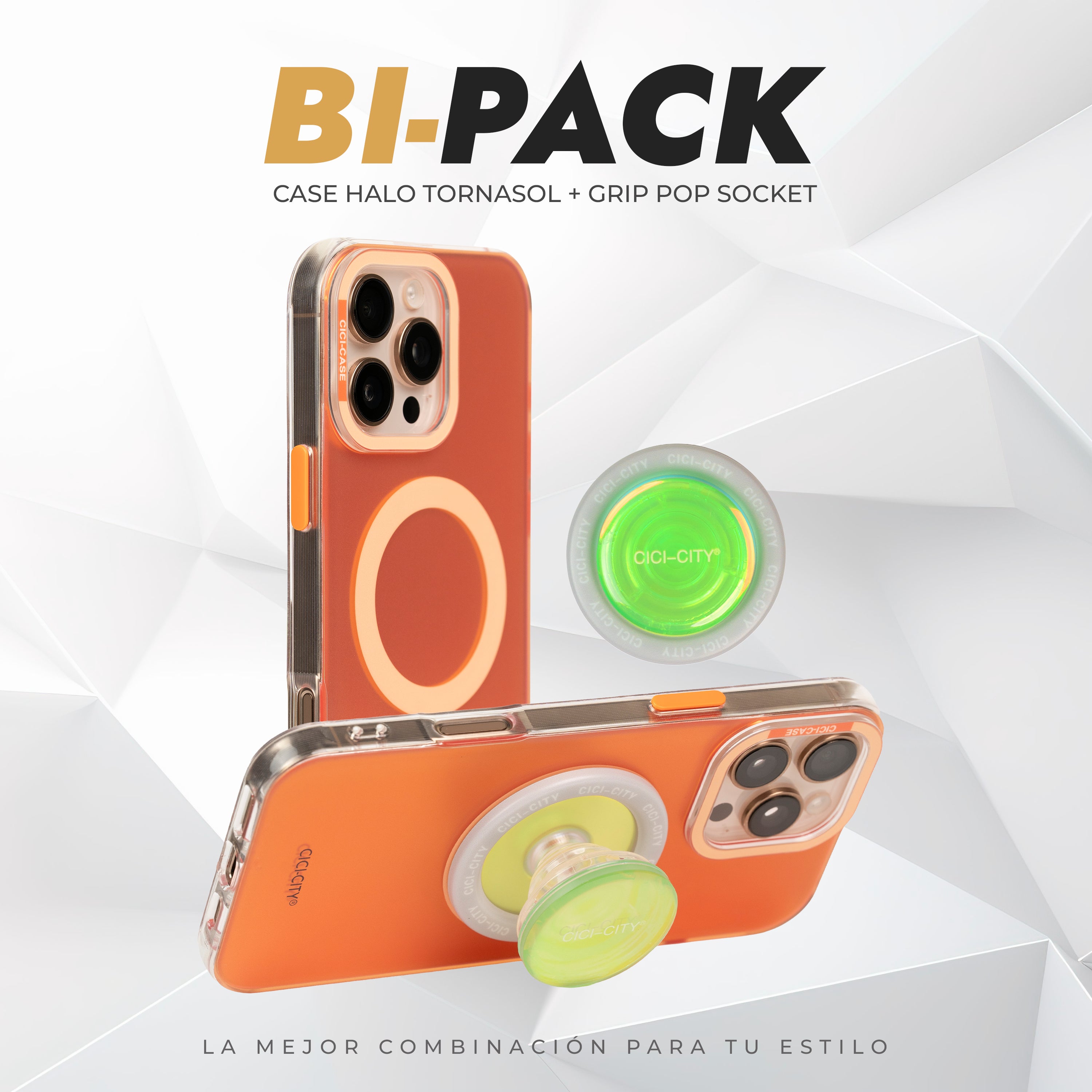 BIPACK CASE HALO + POP SOCKET / IPHONE 16 PRO MAX