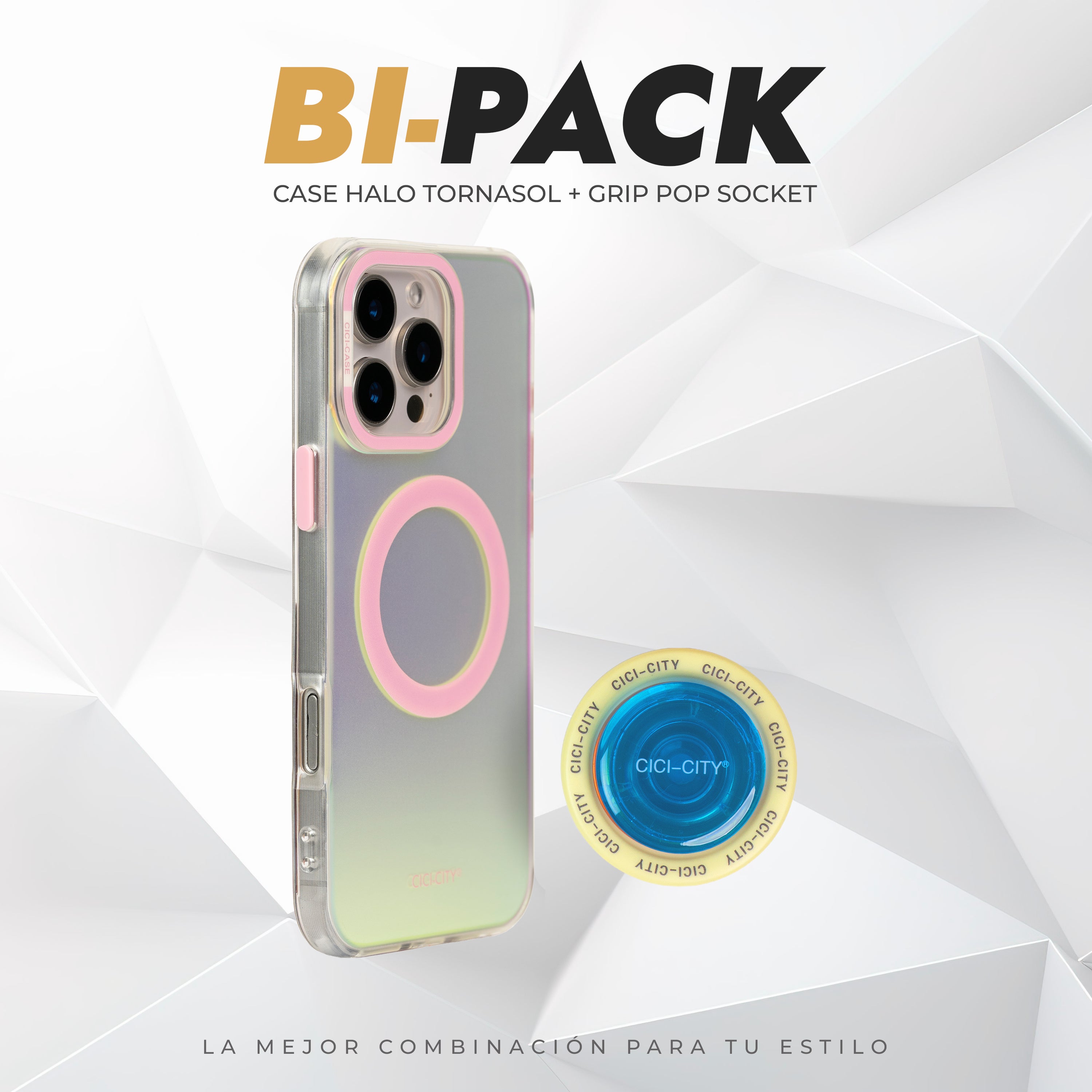 BIPACK CASE HALO + POP SOCKET / IPHONE 16 PRO MAX
