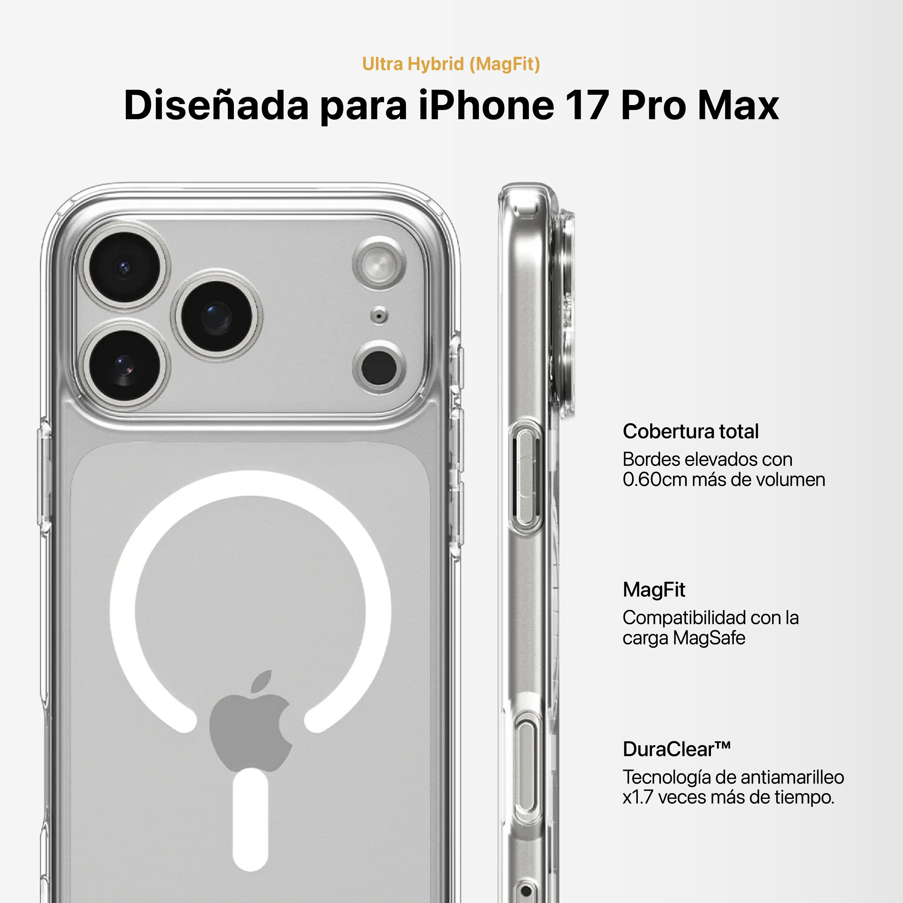 Bi-Pack Case Magfit + Vidrio Templado Spigen para iPhone 17 Pro Max