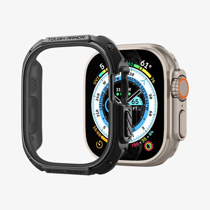 Case + Vidrio Spigen  Tough Armor Apple Watch Ultra  49mm ( 2 en 1 )