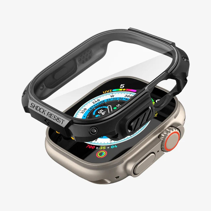 Case + Vidrio Spigen  Tough Armor Apple Watch Ultra  49mm ( 2 en 1 )