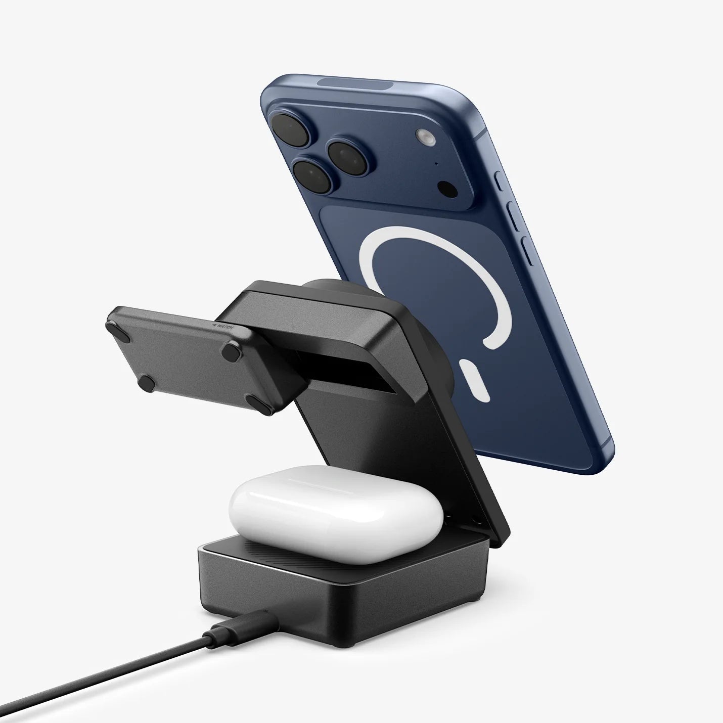 Cargador Stand Essential  / Qi2.2  -  Spigen 3 en 1 - 25W