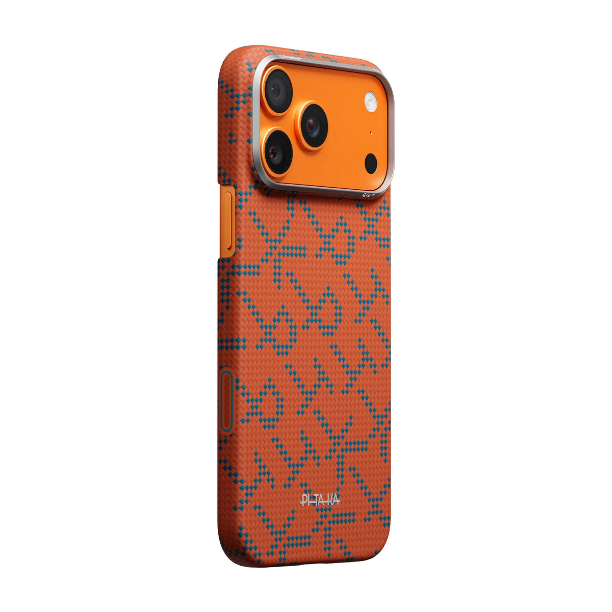 Case PITAKA Aramid Edge - iPhone 17 Pro / 18 Pro · Blue Orange (PitaTap™)