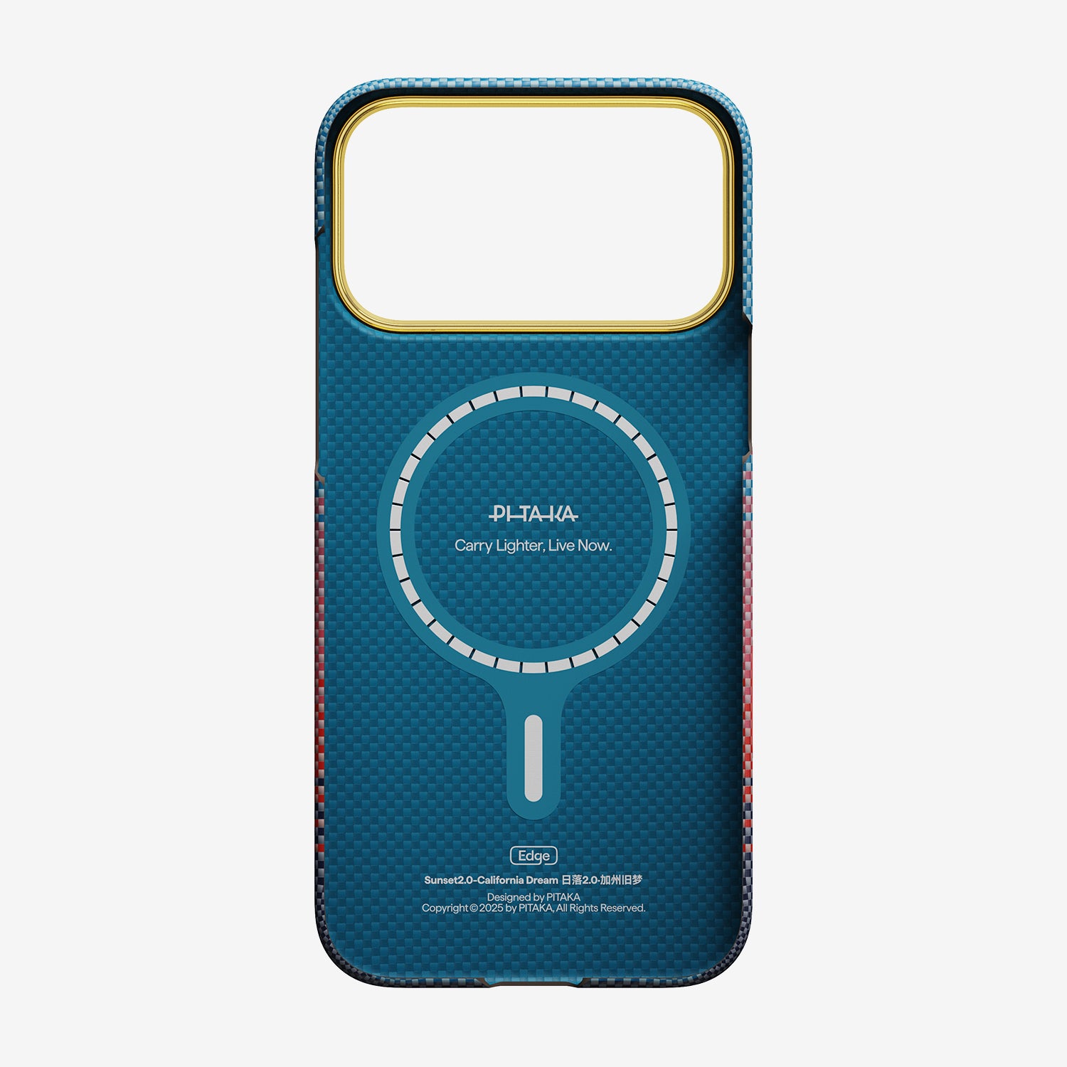Case Pitaka Aramid Edge para iPhone 17 Pro - California Sunset 2.0 Dream 01 (PitaTap™)