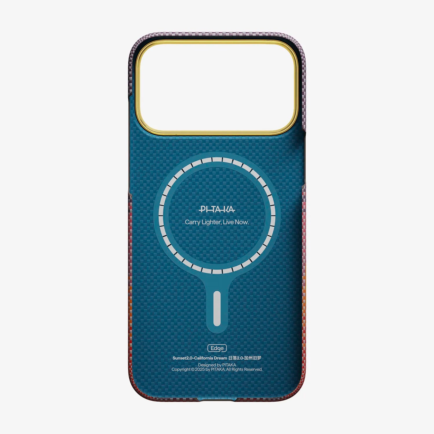 Case Pitaka Aramid Edge para iPhone 17 Pro - California Sunset 2.0 Dream 02 (PitaTap™)