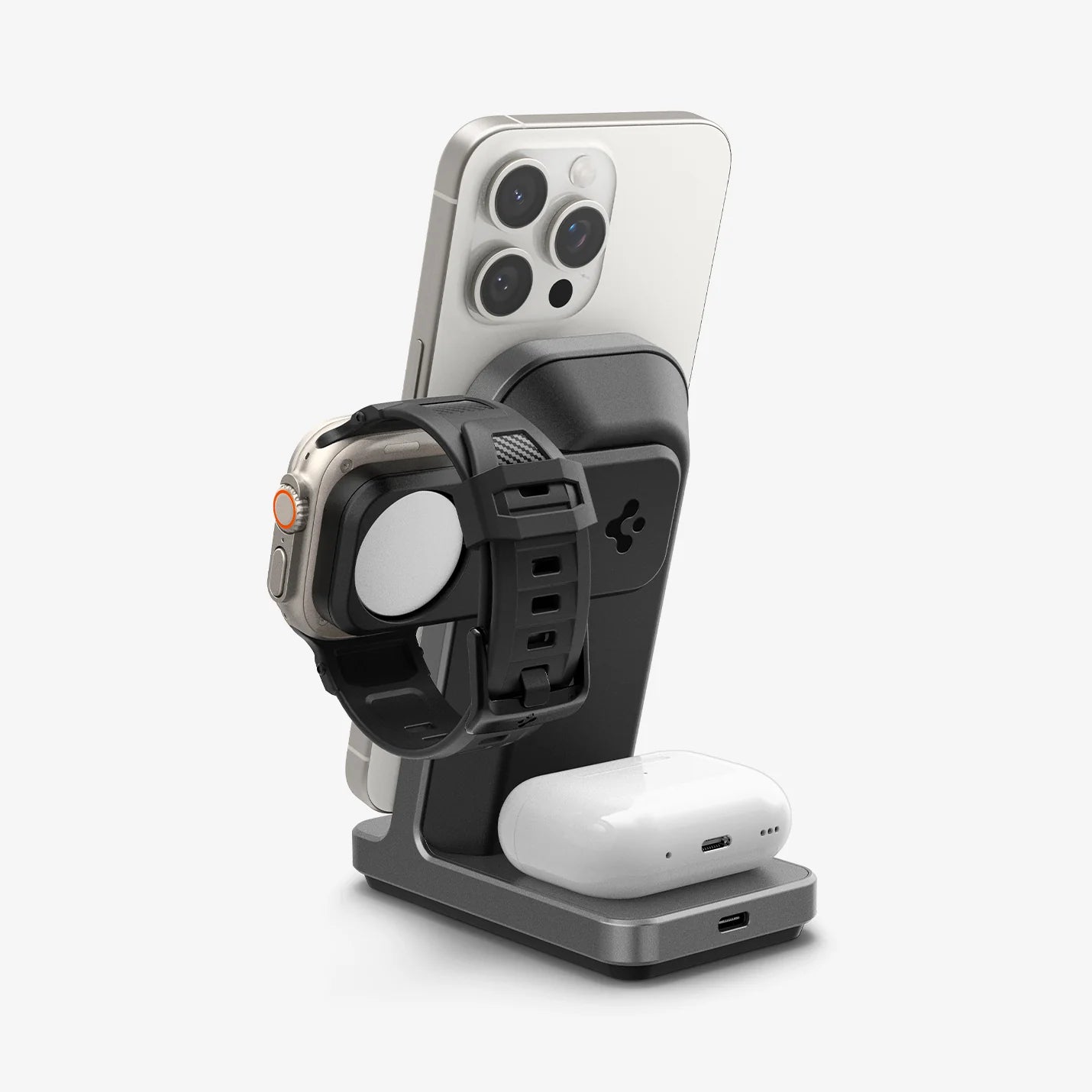 Cargador Stand OneTap Pro Spigen 3 en 1 - 15W