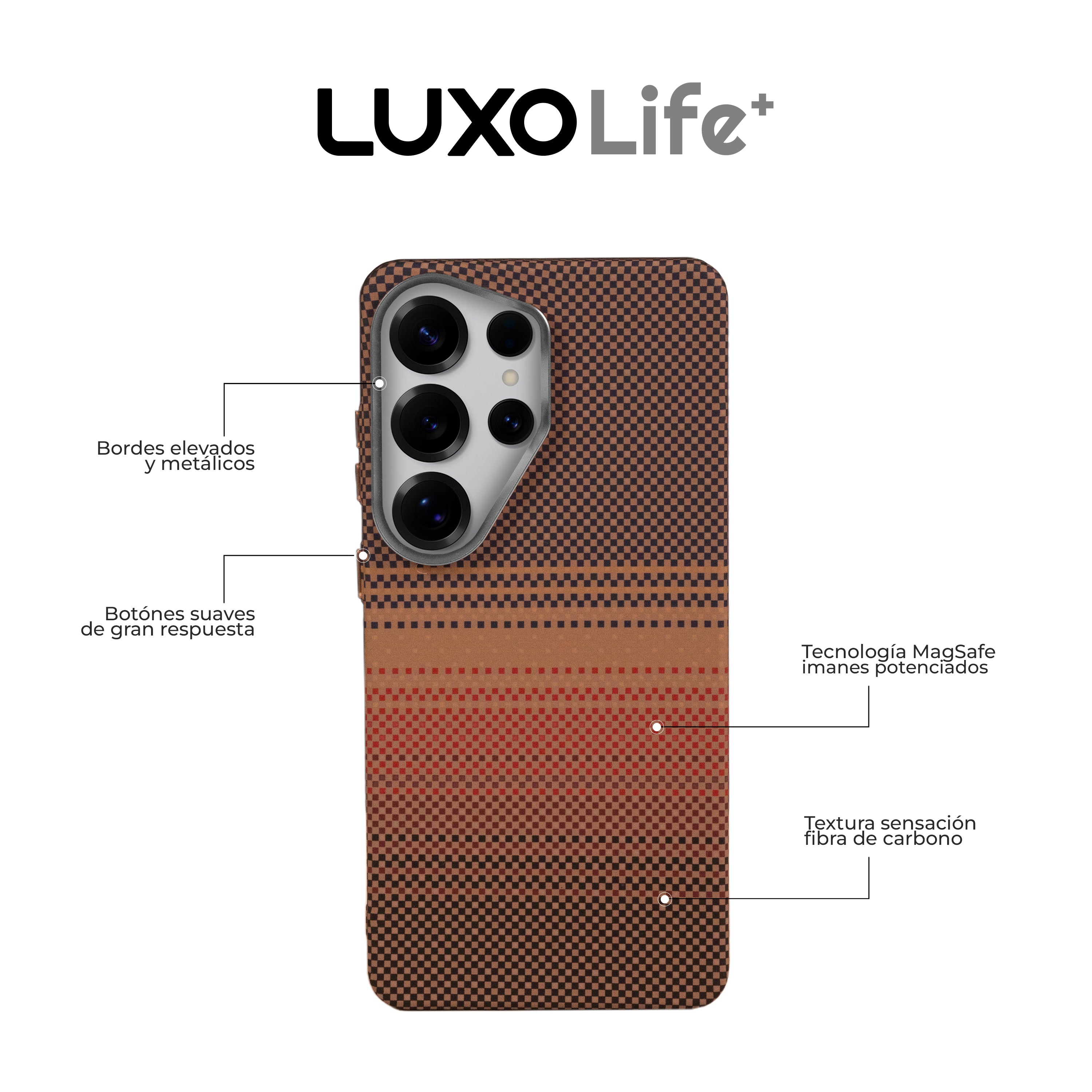 Case Ultra Delgado con Diseño Fibra de Carbono para Galaxy S25 Ultra