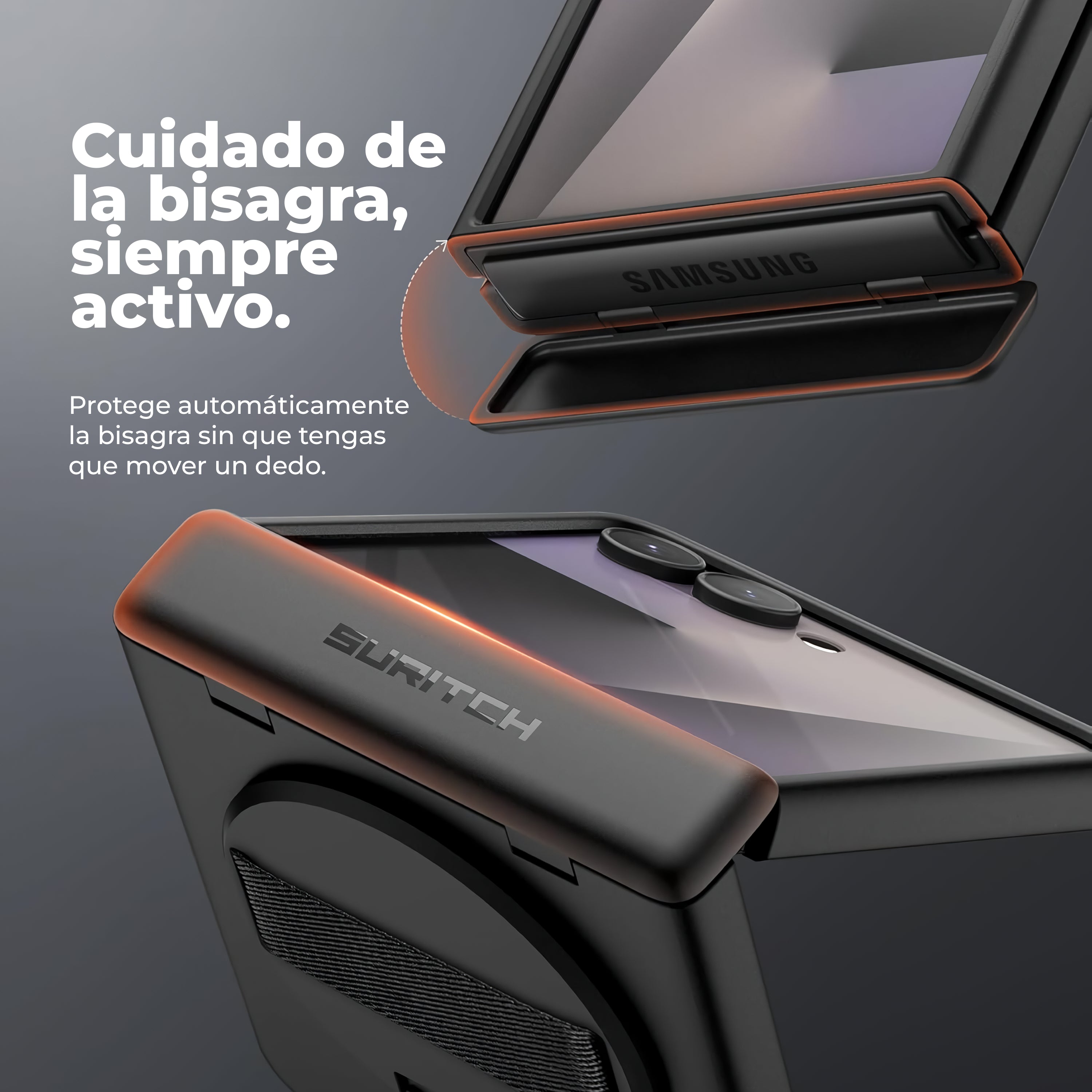 Case Suritch Armor 360° - Galaxy Z Flip 7 (con Mica)