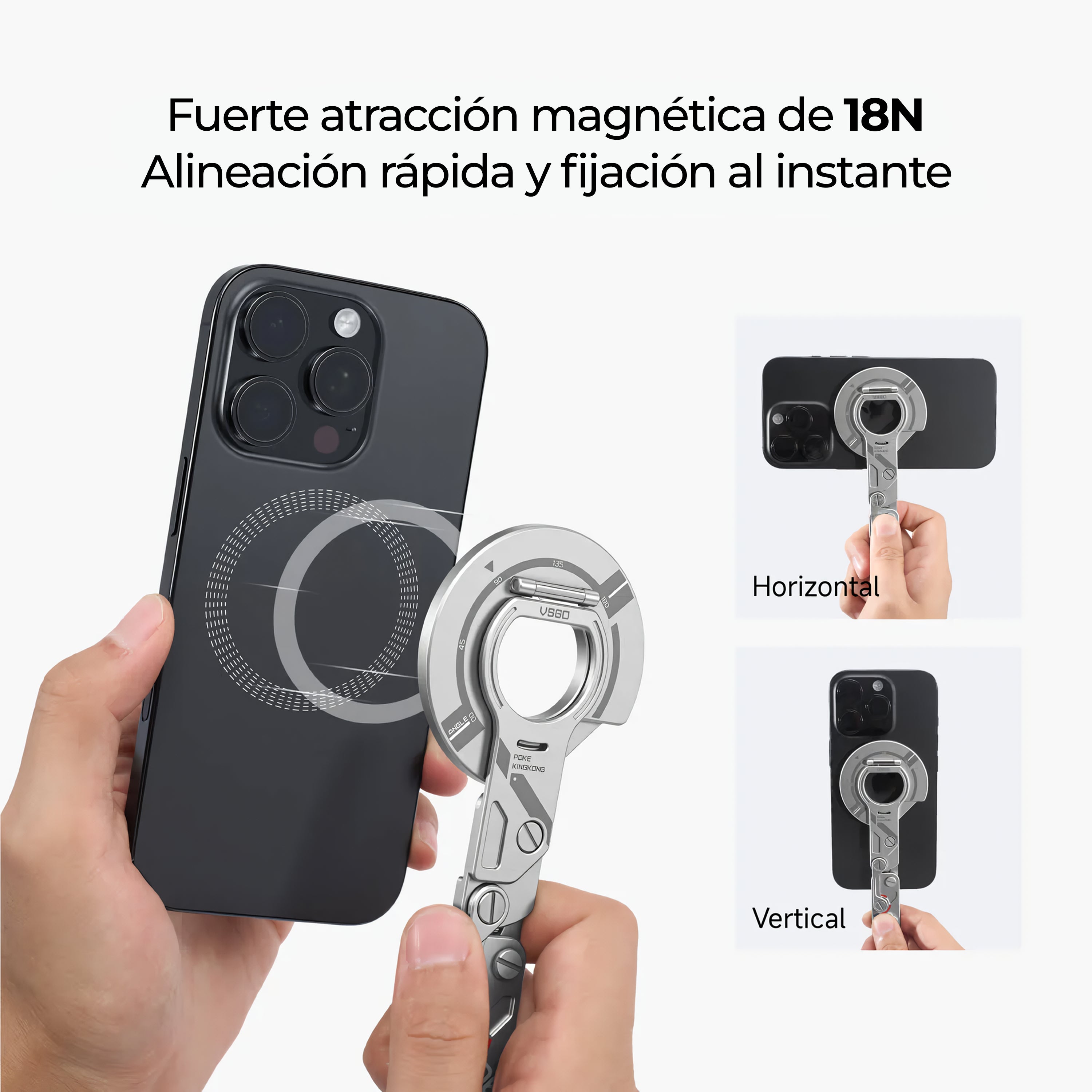 Grip Magnético 360° VSGO - Soporte Parante MagSafe Multiusos