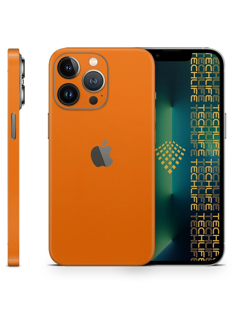 Skin Premium Alcantara anaranjado iPhone 13 Pro