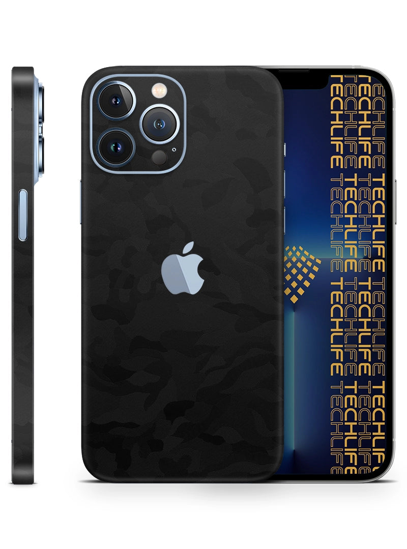 Skin Premium Camuflaje Espectro Negro iPhone 13 Pro Max